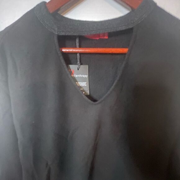 NWTs Revolve n:PHILANTHROPY Pria Black Cut Out Front Sweatshirt - Picture 6 of 14